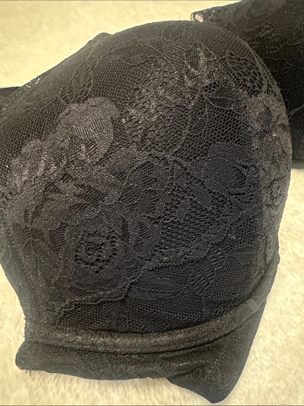 Torrid Black Lace XO Push Up Plunge Bra with Floral Overlay - Picture 12 of 14